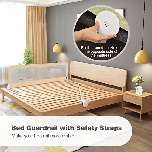 image for BABY JOY Bed Rails for Toddlers, 180cm Extra Long, Swing Down Bed Guar
