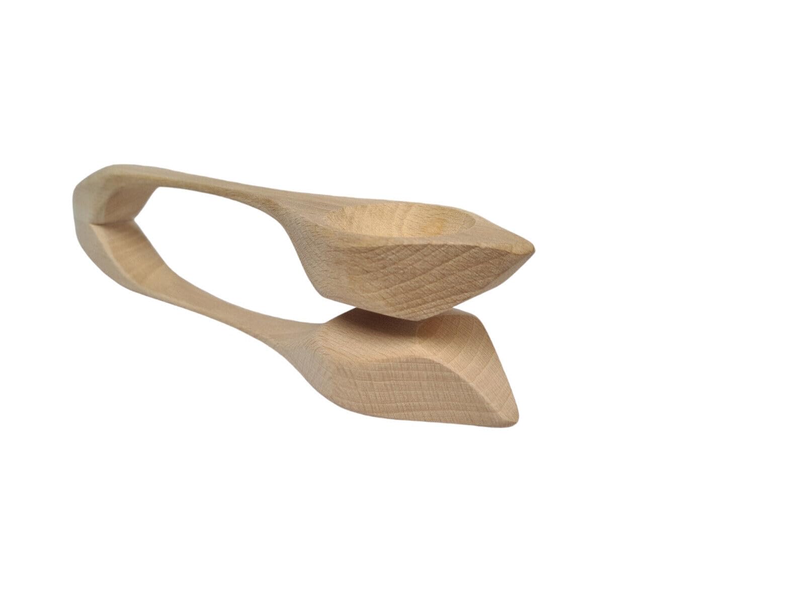 Musiklöffel aus Holz – Handgefertigt & zusammenhängend – ca. 26 cm – großes Modell aus Buchenholz – das Original Rhythmusinstrument für Volksmusik – tolle Geschenkidee für Musikfreunde