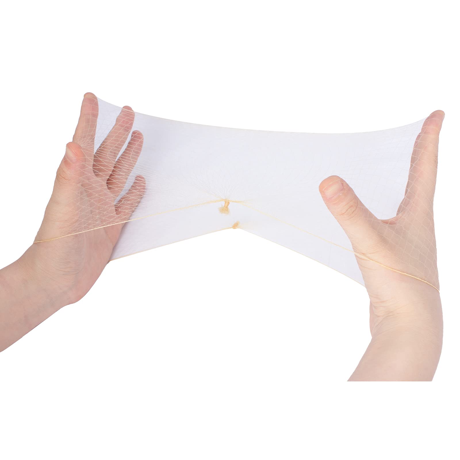 Photo 1 of 2 PACKS --- Askuang 20PCS of Hair Net Invisible Elastic Edge Mesh Stretchable Hair Nets for Women Girls Ballet Bun Food Service Sleeping Individual Package Hairnet 20" (50 cm) Blonde