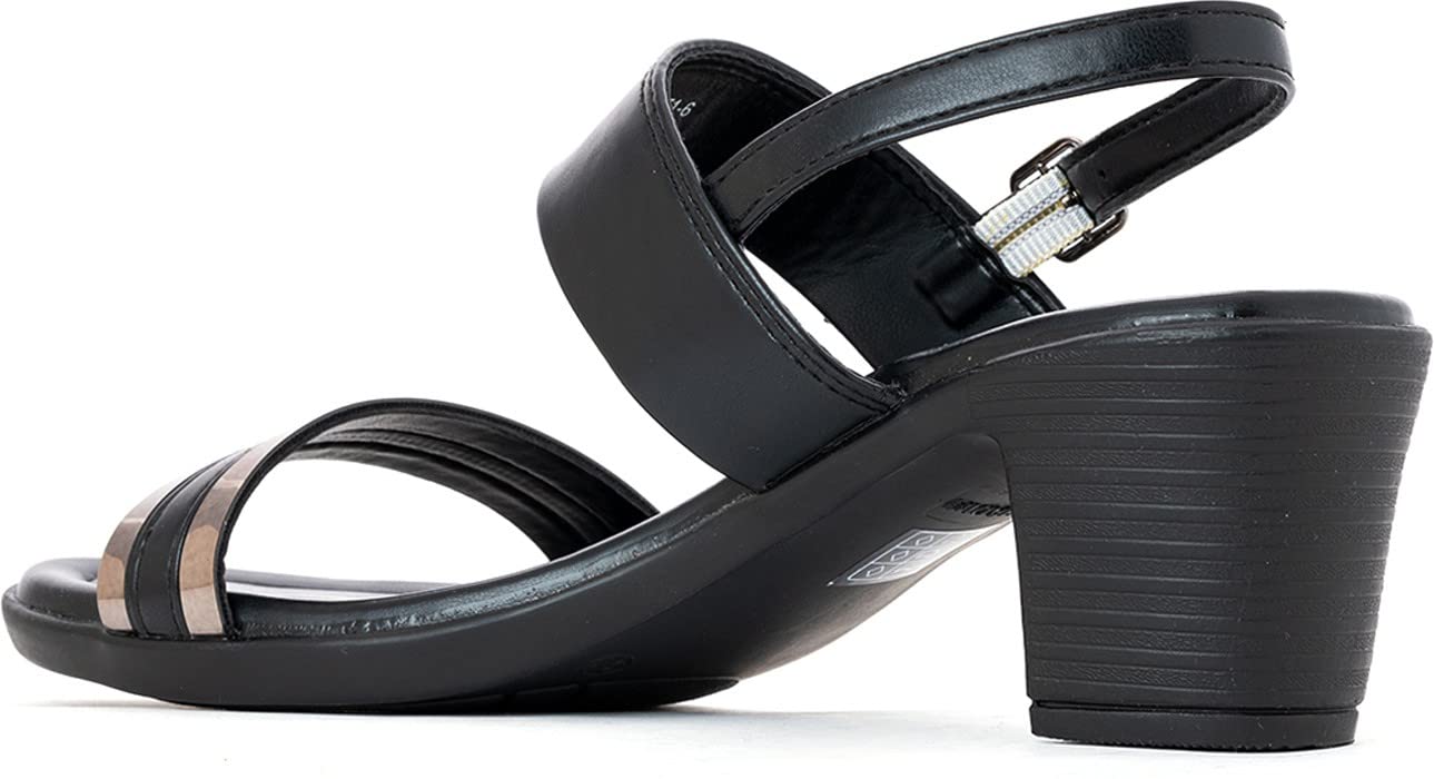 Khadims Fashionable heels sandal casual silver strap for womens (black_05) (B0C142H1ZC) Amazon Price History, Amazon Price Tracker