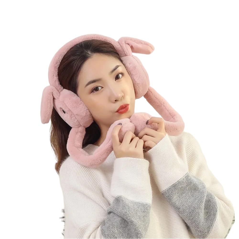 rr design Earmuffs Cute Plush Animal Ear Warmers for Women & Girls | Fluffy Furry Ear Muffs for Winter | Fluffy Furry Ear Muffs | Adorable Bunny Fluffy Ear Warmers-picture-15