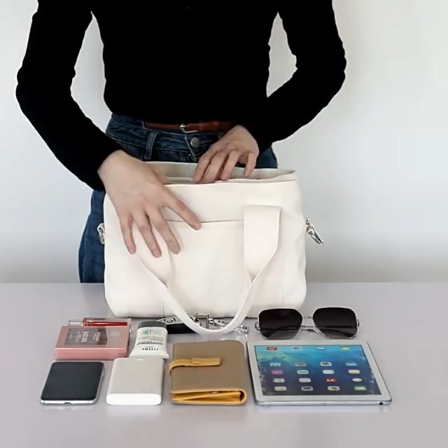 Bolsa Tote de Lona para Mujer Bolsa Hobo de Hombro Grande miniatura 7