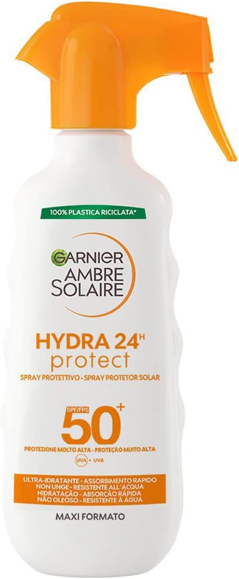 Garnier Ambre Solaire Hydra 24 Spray Gachette Protettivo SPF50+, 270 ml Garnier Ambre Solaire Hydra 24 Spray Gachette Protettivo SPF50+, 270 ml