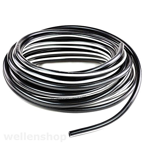 wellenshop universeller, Flexibler Kraftstoffschlauch 8 mm, Länge: 0,5 m Gewebeeinlage mit 2 Schlauchschellen Benzinschlauch Außenborder Bootsmotor Innenborder