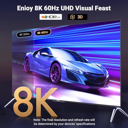 Image of UGREEN 8K@60Hz 4K@240Hz Active DisplayPort to HDMI Cable, 2M