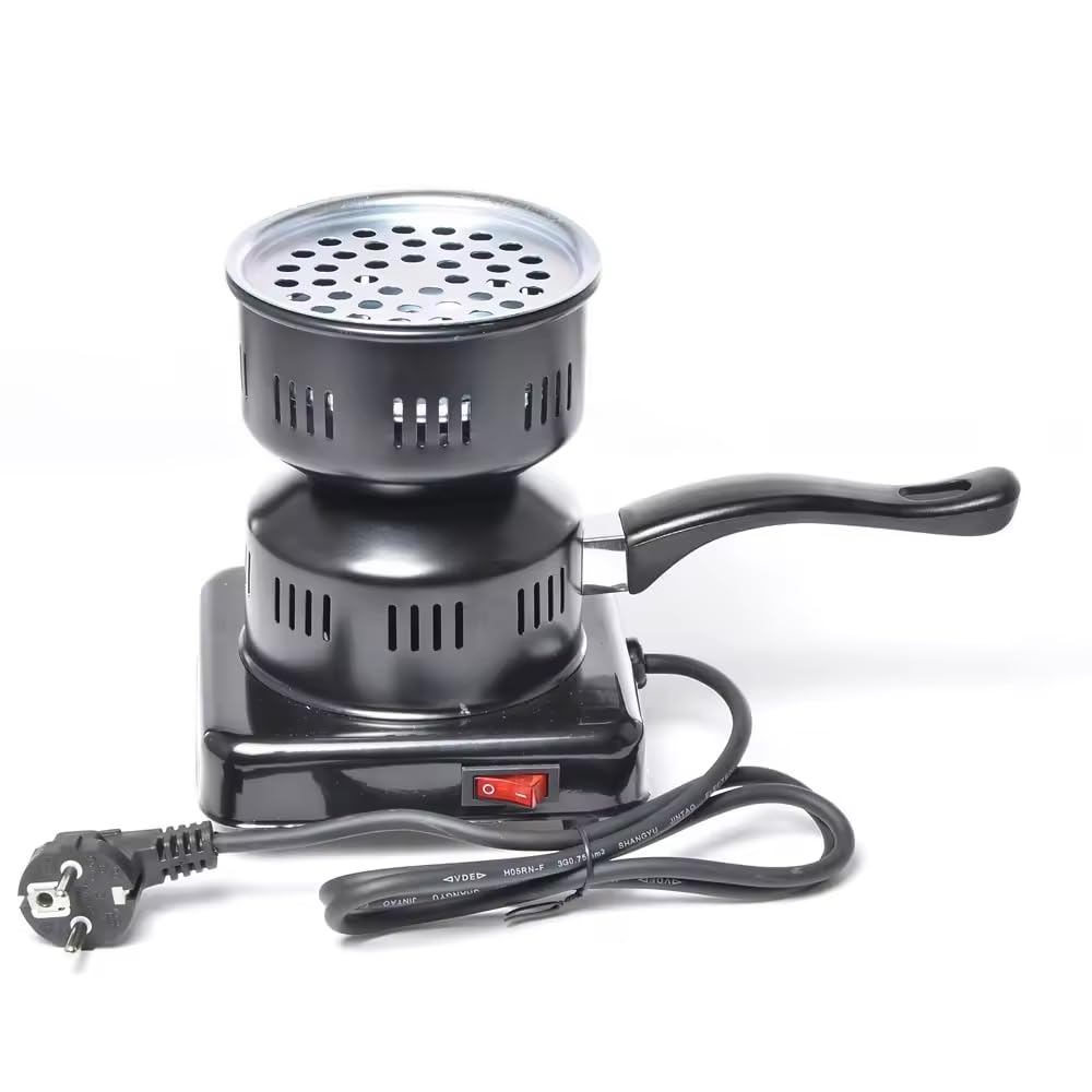 AL KIAN 220V 50Hz 500W Metal Shisha Hookah Coal Burner Electric Stove Heater With Tong Coal Lighter Shisha Plate Burner Hookah Food Warming,Coffee/Tea Making,Baby Food, Radiant (COLOR MAY VARY)-image-17