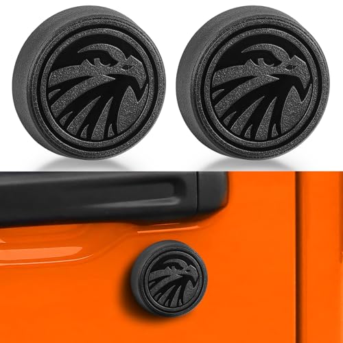 Image of CALBEAU Strong Magnet Keyhole Covers Compatible with 2018-2026 Jeep Wrangler JL and Gladiator JT Front Door, Door Lock Covers for Keyhole Protection (Eagle)