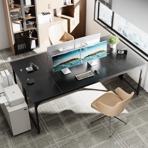 Image of Huuger Computer Desk, 86.6 Inch Home Office Desk