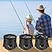 AUTODECO 3 Pack Collapsible Bucket 5 Gallon Container Folding Water Bucket Portable Wash Basin for Outdoor Travelling Camping Fishing Gardening Car Washing Black