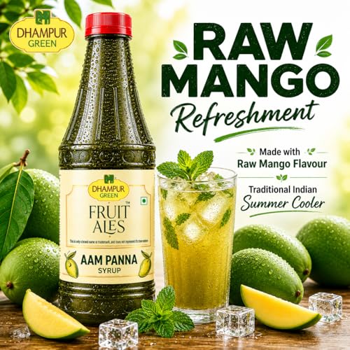 Image of Dhampure Specialty Aam Panna Syrup 750ml | Aam Panna Concentrate | Raw Mango Drink Concentrate | Traditional Indian Summer Cooler | Sharbat Mix for Water, Soda & Mocktails | Makes Multiple Drinks