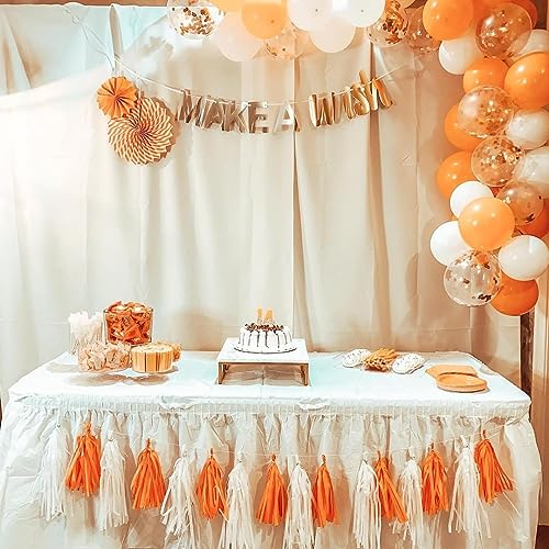 Image of KBZVNAF Orange Latex Party Balloons 50 Pack 12 inch | Helium Matte Orange Balloons for Birthday Wedding Baby Shower Halloween Party Decorations