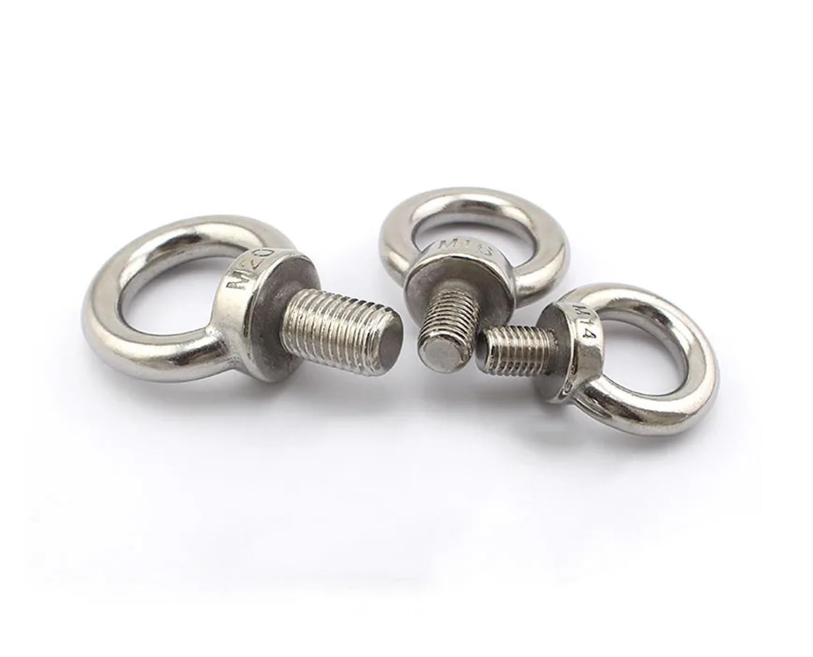 200 Uds M4 304 Acero inoxidable rosca métrica perno de elevación ojo gancho tuercas con hombros tornillo anillo pernos para equipos mecánicos