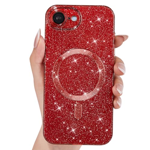 Coque à paillettes iPhone 17e 16e magnétique Svanove transparente et brillante pour femme