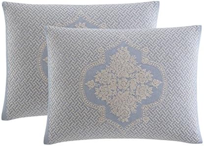 Ellison Jules Jacquard Single Standard, Blue Sham, 20 x 26