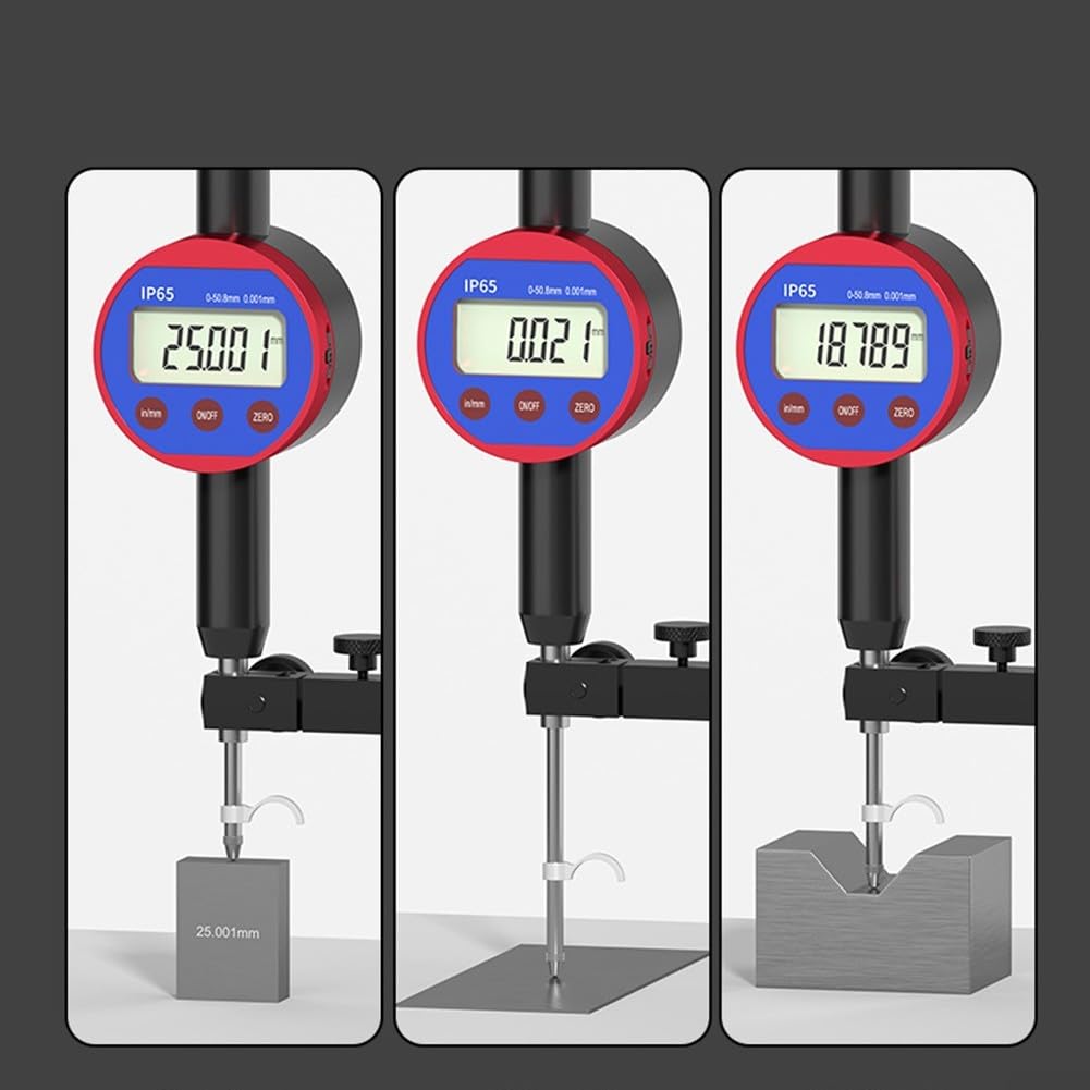Instrumento de medición digital de altura con indicador de dial para mediciones precisas de profundidad y altura en uso industrial (0-25.4)