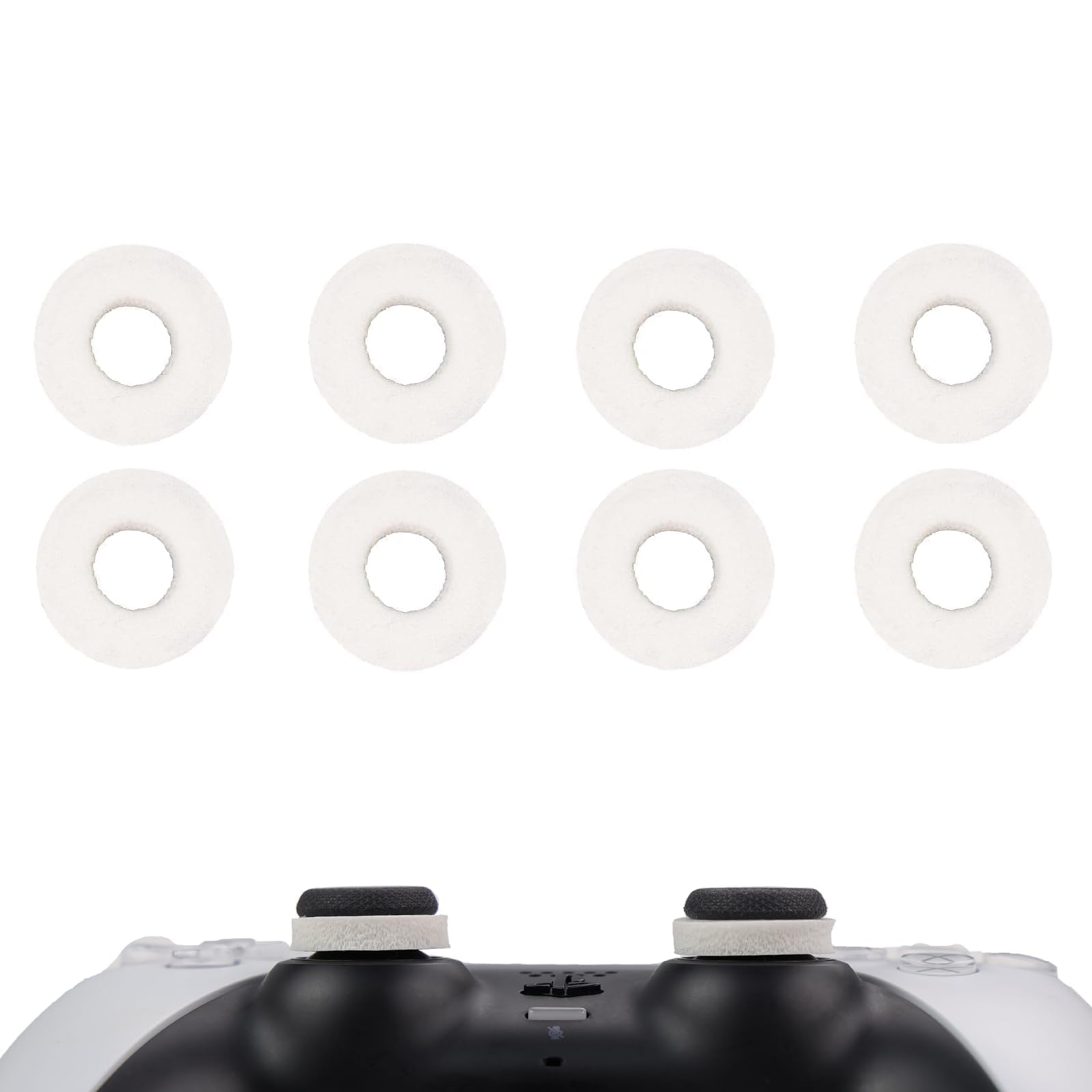 MOLOPPO 8PCS Precision Rings for Xbox，Precision Rings for PS5，Gaming Accessories for PS4,for PS5, for PS Portal, for Xbox One,for Xbox Elite, for PlayStation 5 Accessories(White) [xbox]