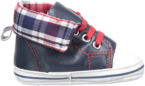 Little Me Baby-Boys Newborn Hightop Cuffed Sneaker Plaid4