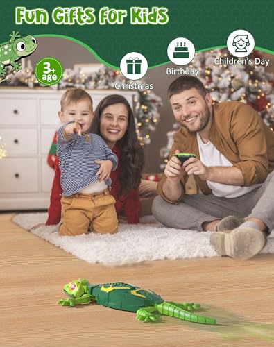 image for ATHLERIA Wall Climbing Lizard,Wall Crawler Robot Gecko Remote Control,