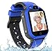 PTHTECHUS Bambini Smartwatch Localizzatore GPS 4G con Chat Video, Supporto SIM Card WiFi,SOS Help Camera Pedometro Compatibile con iPhone/Android Smartphone Bambini Regali（Blu）
