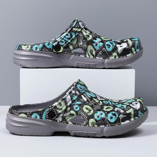 Image of CERYTHRINA Mens Garden Clogs Lightweight Breathable Slip on Sandals Fashions Pool Beach Shoes Non Slip Home Clogs Slippers