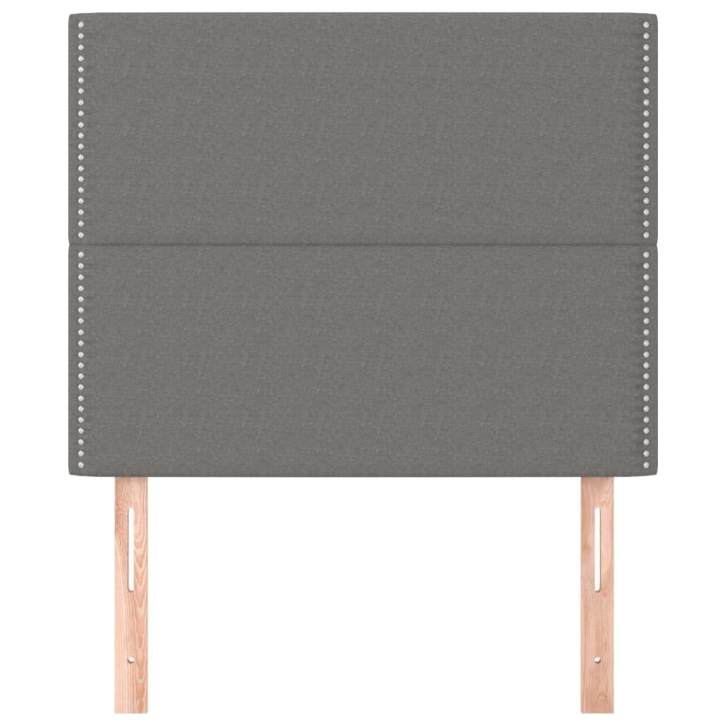 vidaXL Cabecero de Tela Gris Oscuro 90x5x118/128 cm