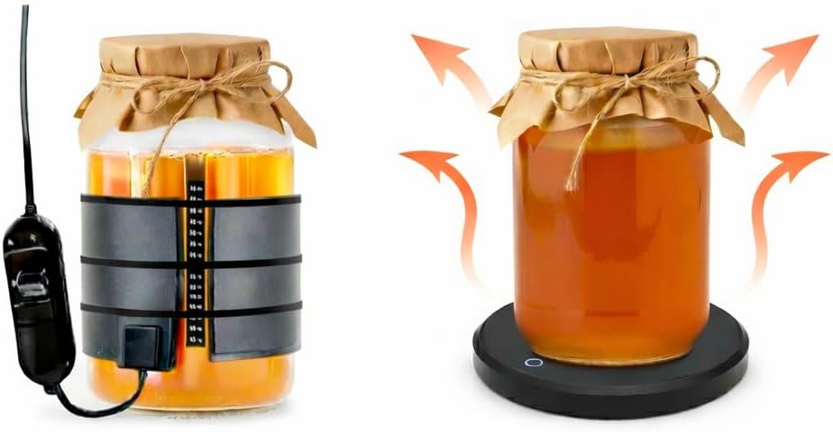 Kombucha Heating Wrap for Homebrew Heating - Fermentation Heating Pad with - Kombucha Warmer - Wrap Around Heater for making Kombucha and other Brews with Thermometer (HEATING PAD + WRAP)