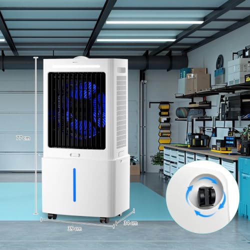 Humidificador evaporativo contra el calor sin instalación y con depósito de 25L 6