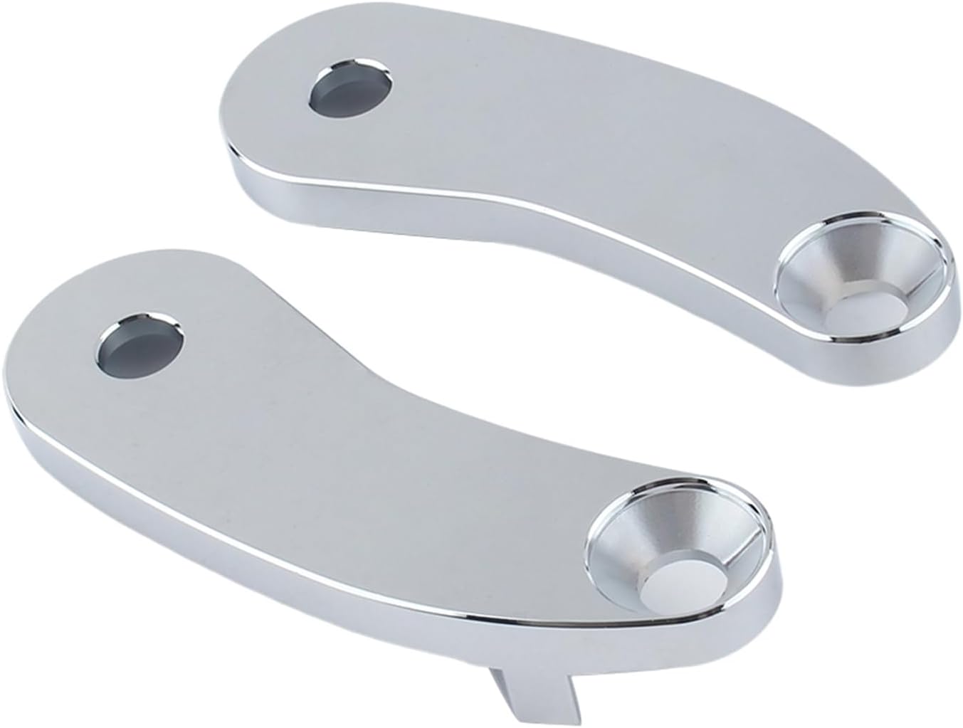 Chrome CNC Aluminum Front Turn Signal Relocation Kit Compatible with Harley Softail Bad Boy Heritage Springer FXSTSB FLSTS FLSTSC