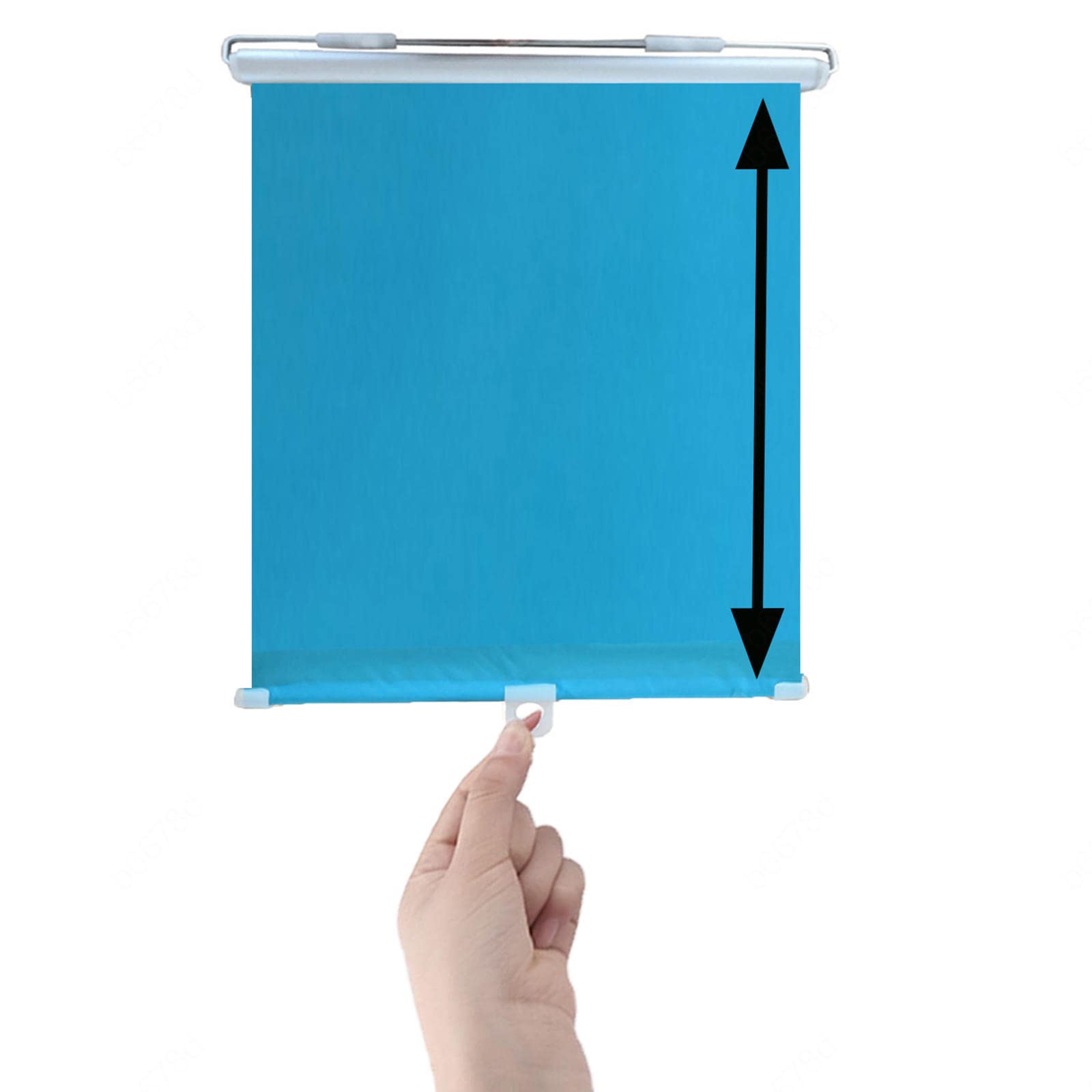 Xrdbfd Blue Suction Cup Roller Blind Window Blind, Retractable Blackout Roller Shades, Blackout Curtains Without Drilling, Portable Sunshade Roll Up Blinds For Home/Office,-60X125cm(23.6 * 49.2In)