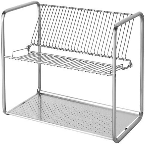 IKEA 2 Katlı Bulaşık Sepeti Paslanmaz Çelik Bulaşıklık 27x50 cm