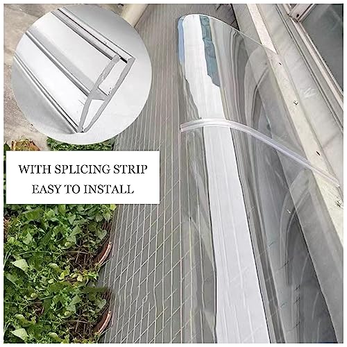 Auvent de porte invisible étanche en polycarbonate pour extérieur - 3