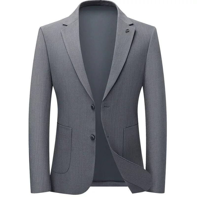 Men's Business Casual Two Button Notch Lapel Sport Coat Spring Fall Lightweight Suit Jacket