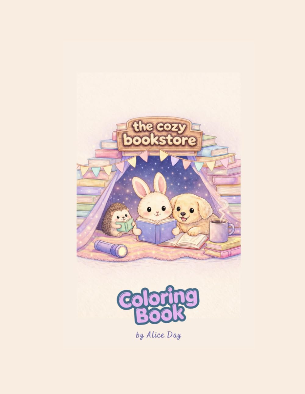 Cozy Bookstore Coloring Book