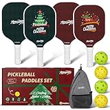 Amoswiz Pickleball Paddel 4er Set Baum