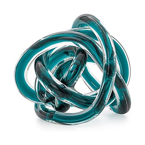 Torre & Tagus Glass Ball, Blue-Green, 3-inch Diameter Cover