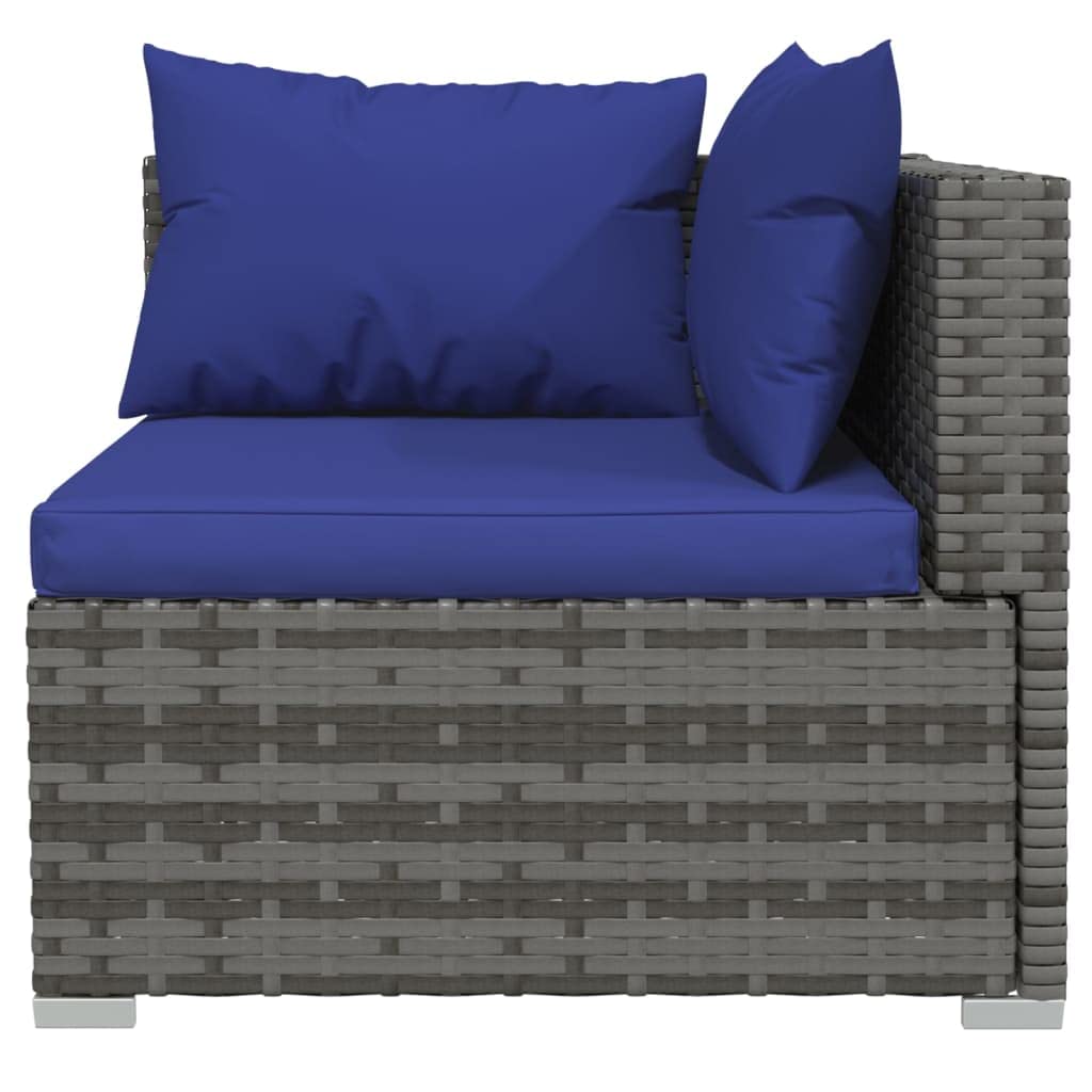vidaXL Set Divani da Giardino con Cuscini in Polyrattan Colori/Modelli Diversi
