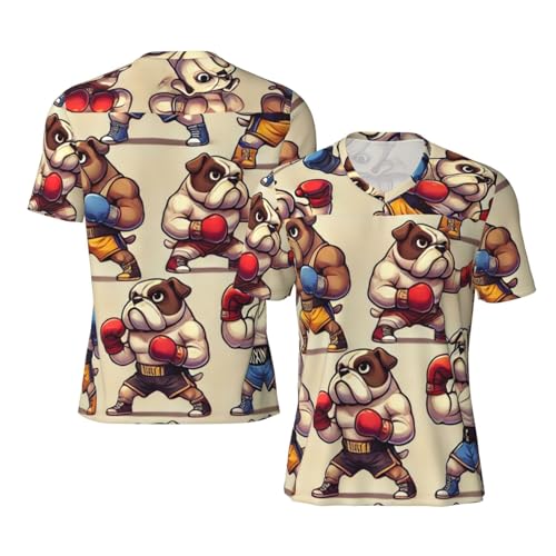 Stylish Athletic Sports Jersey Boxer-Bulldogs Men's Rugby Jersey Large Black