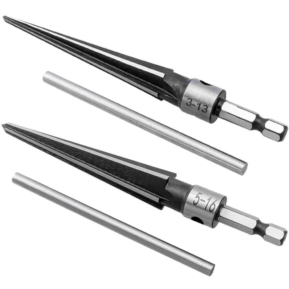 T Handle Reamer Set - Guitar Bridge Pin Hole Tools -7 T Handle Reamer Set - Guitar Bridge Pin Hole Tools -7