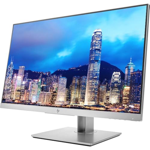 Image of HP EliteDisplay E273 27 Inch LED Backlit Monitor, 2-Pack Bundle with Fully Adjustable Desk Mount Monitor Stand