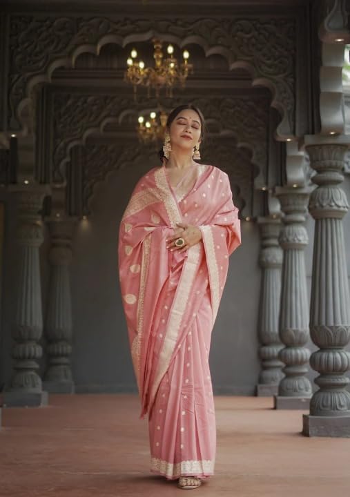 Image of Flosive Women's Cotton Saree With Blouse Piece
