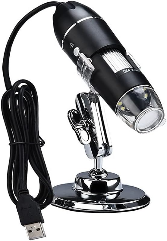 Lucky Star Handheld 8 de microscopio Digital LED USB HD Cámara de inspección 0x-1000X Aumento con Soporte Compatible con iPad, Samsung Galaxy, Android, Mac, Computadora de Windows