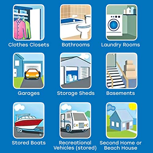 Damprid 10.5 Oz Fragrance Free Absorber Easy Fill Refill Packs-4 Count – Attracts & Traps Moisture For Fresher, Cleaner Air, Blue/White #TOP6