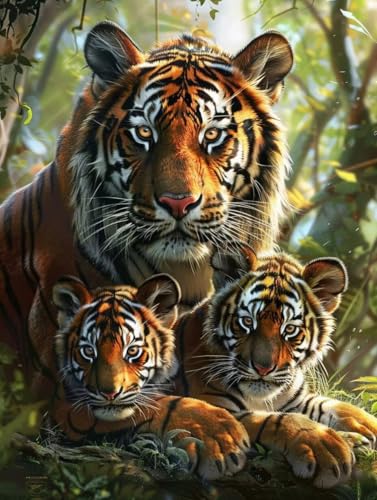 Peinture Diamant Bois Tigre | Activité Relaxation et Déco Murale