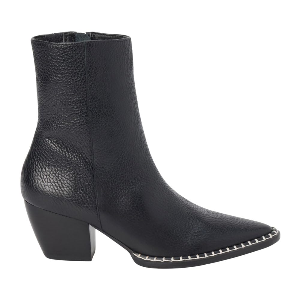 Matisse Womens Caty Pointed Toe Zippered Casual Boots Ankle Mid Heel 2-3 - Black - Size 6 5