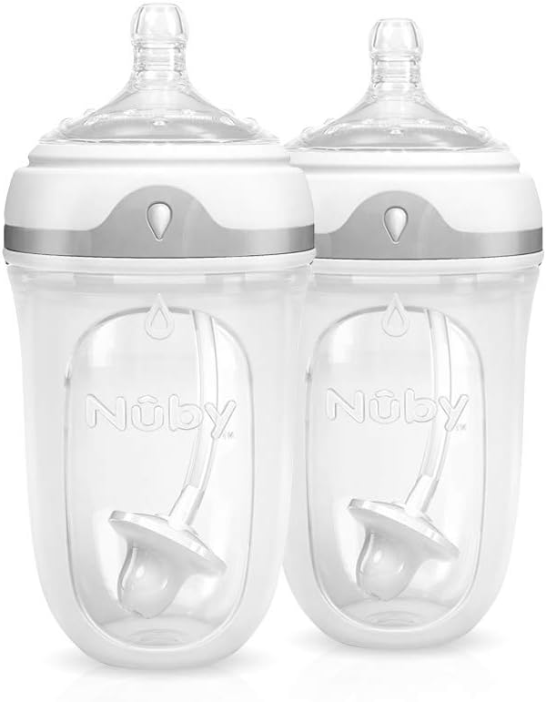 Nuby 360コンフォートシリコンボトル 2個 8オンス