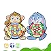 Milageto Toy Target Sticky Ball Board with Hook Creative Throw Class Activity Christmas Game, Monkey, Board 30x43cm