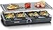 SEVERIN Raclette con piedra natural, parrilla reversible con superficie de piedra y 8 sartenes antiadherentes, parrilla eléctrica para 8 personas, máx. 1400 W, negro, RG 2372