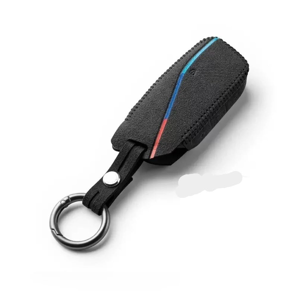 para Llave de Coche Funda Piel de Ante para Mando a Distancia de Coche, Funda Protectora para Llave Inteligente, Color Blanco, para Serie 7, IX, I7, para X7, G07, XM(Black)