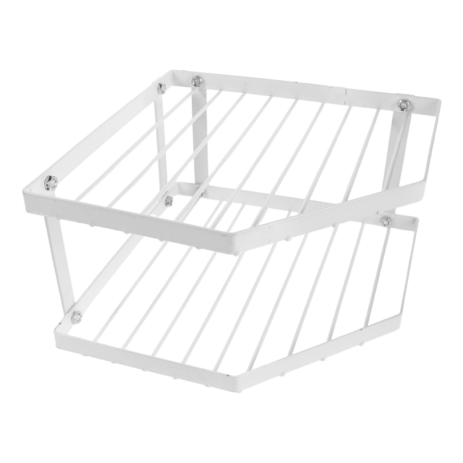 Estante esquinero de metal para ollas y sartenes: organizador de encimera para cocina