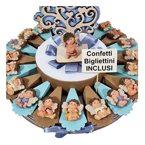 Torta bomboniere angioletto Battesimo Maschio